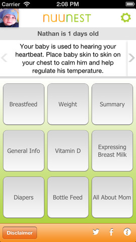786 1 nuunest WORLDWIDE GIVEAWAY & REVIEW: The Nuunest App   The Simplest Way of Keeping Track of Your Newborn (CD 20/07/2013)