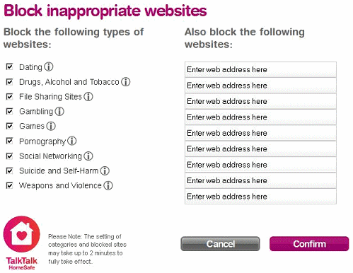 homesafe talktalk block categories Embracing Internet Security with TalkTalk HomeSafe   My Mills Baby
